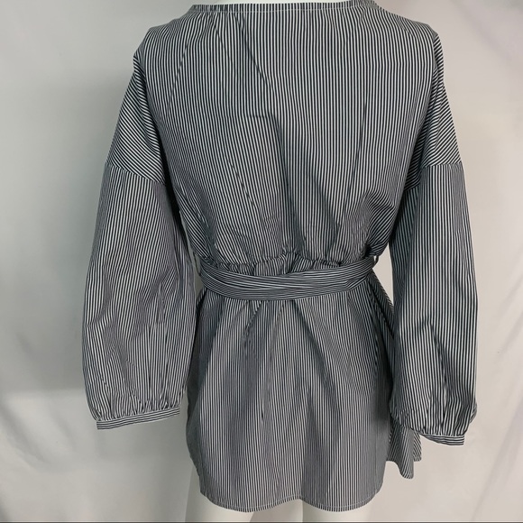 Motherhood Maternity Nursing Wrap Tunic Striped - Picture 6 of 9